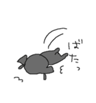 黒いミニチュアダックスフンド（個別スタンプ：37）