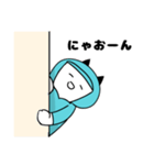 水色の帽子でお仕事（個別スタンプ：22）