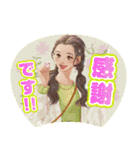 推しうちわになったぷらざガールズ（個別スタンプ：1）