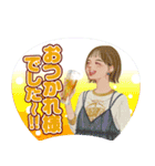 推しうちわになったぷらざガールズ（個別スタンプ：5）