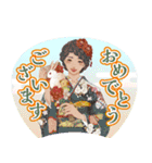 推しうちわになったぷらざガールズ（個別スタンプ：16）