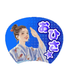 推しうちわになったぷらざガールズ（個別スタンプ：36）