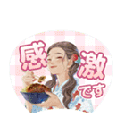 推しうちわになったぷらざガールズ（個別スタンプ：40）