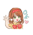 ヘタカワ！？ 水玉だいすき 水瑞たま子ちゃん（個別スタンプ：7）