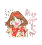 ヘタカワ！？ 水玉だいすき 水瑞たま子ちゃん（個別スタンプ：9）