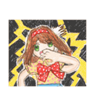 ヘタカワ！？ 水玉だいすき 水瑞たま子ちゃん（個別スタンプ：37）