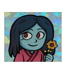キラキラおどろキズお岩さん@SFW（個別スタンプ：16）