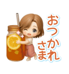 くっきり3D女子の使える♡リアクション（個別スタンプ：6）