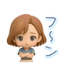 くっきり3D女子の使える♡リアクション（個別スタンプ：21）