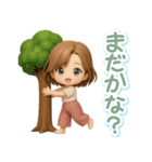 くっきり3D女子の使える♡リアクション（個別スタンプ：25）