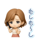 くっきり3D女子の使える♡リアクション（個別スタンプ：26）