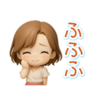 くっきり3D女子の使える♡リアクション（個別スタンプ：28）