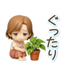 くっきり3D女子の使える♡リアクション（個別スタンプ：38）