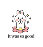 ウサギの日常スタンプ 05(EN)（個別スタンプ：24）