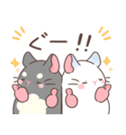 もちぷあチンチラ しろぷあ＆くろぷあ（個別スタンプ：1）