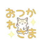 【デカ文字】ずっと使えるかわいい☆トラ猫（個別スタンプ：3）