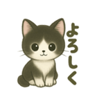 ハチワレ子猫の毎日スタンプ（個別スタンプ：9）