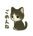 ハチワレ子猫の毎日スタンプ（個別スタンプ：16）