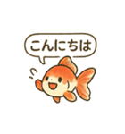 おしゃべり金魚の可愛いスタンプ（個別スタンプ：1）