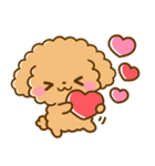 トイプードル♡デカ文字リアクション（個別スタンプ：8）