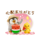 ▶動く癒しペンギンの「夏」の毎日（個別スタンプ：11）