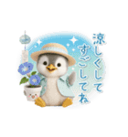 ▶動く癒しペンギンの「夏」の毎日（個別スタンプ：24）