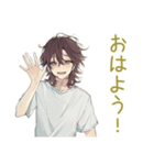 ゆるシャツ男子★体調不良とお大事に（個別スタンプ：2）