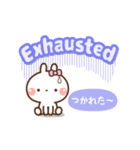 ❤️毎日使える♡でか文字[ 英語＆日本語 ]（個別スタンプ：7）