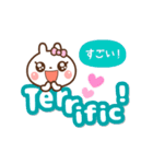❤️毎日使える♡でか文字[ 英語＆日本語 ]（個別スタンプ：14）