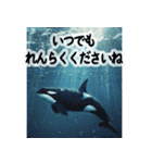 背景に海が広がる✨海の世界2--癒し・労い--（個別スタンプ：17）