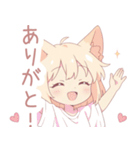キュート狐の女の子スタンプ（個別スタンプ：3）