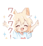 キュート狐の女の子スタンプ（個別スタンプ：22）