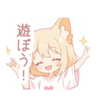 キュート狐の女の子スタンプ（個別スタンプ：25）