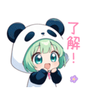 パンダコスの女の子スタンプ（個別スタンプ：3）