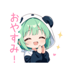 パンダコスの女の子スタンプ（個別スタンプ：7）