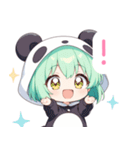 パンダコスの女の子スタンプ（個別スタンプ：14）