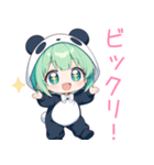 パンダコスの女の子スタンプ（個別スタンプ：18）