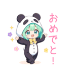 パンダコスの女の子スタンプ（個別スタンプ：20）