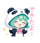 パンダコスの女の子スタンプ（個別スタンプ：26）