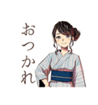 おしとやか着物女子★日本舞踊編（個別スタンプ：3）