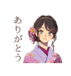 おしとやか着物女子★日本舞踊編（個別スタンプ：8）