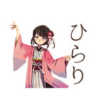 おしとやか着物女子★日本舞踊編（個別スタンプ：31）
