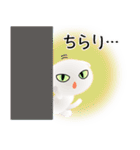色々な猫3-2 短毛-垂れ耳-白（個別スタンプ：6）