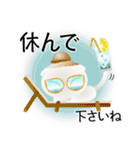 色々な猫3-2 短毛-垂れ耳-白（個別スタンプ：13）