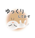 色々な猫3-2 短毛-垂れ耳-白（個別スタンプ：18）