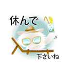 色々な猫3-3 長毛-立ち耳-白（個別スタンプ：13）