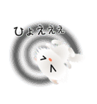 色々な猫3-4 長毛-垂れ耳-白（個別スタンプ：35）