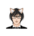 けも耳眼鏡男子 秘書風 アニメ 2 基本動作（個別スタンプ：4）