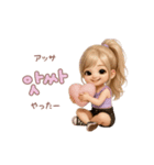 動く♡女の子の韓国語♡（個別スタンプ：7）