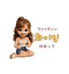 動く♡女の子の韓国語♡（個別スタンプ：22）